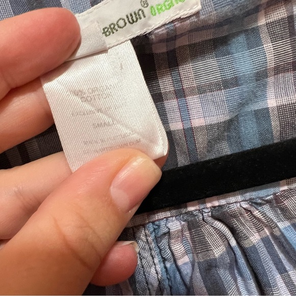 Stewart Brown Organic Button Down Plaid Top - Picture 5 of 6